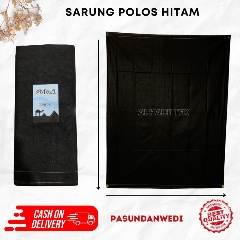 kain sarung polos hitam