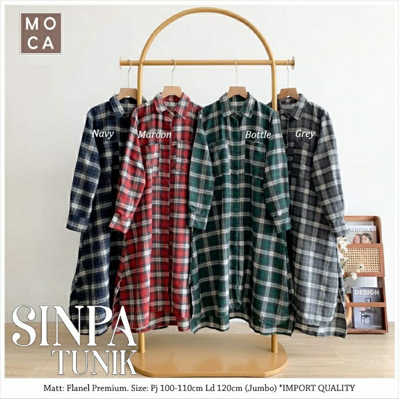 Sinpa Tunik, TUNIK FLANEL CANTIK MODIS FIT XXL LD 110 BAHAN FLANEL PREMIUM TERMURAH OOTD