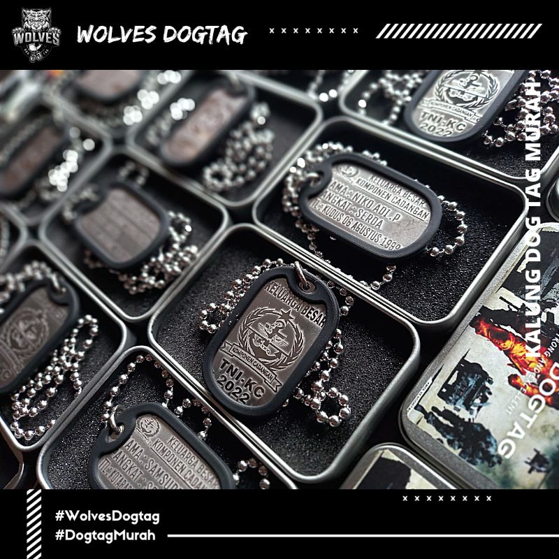 Kalung dogtag logo KOMCAD / Kalung komponen cadangan / Kalung TNI KC / Dog tag / Kalung army / kemen