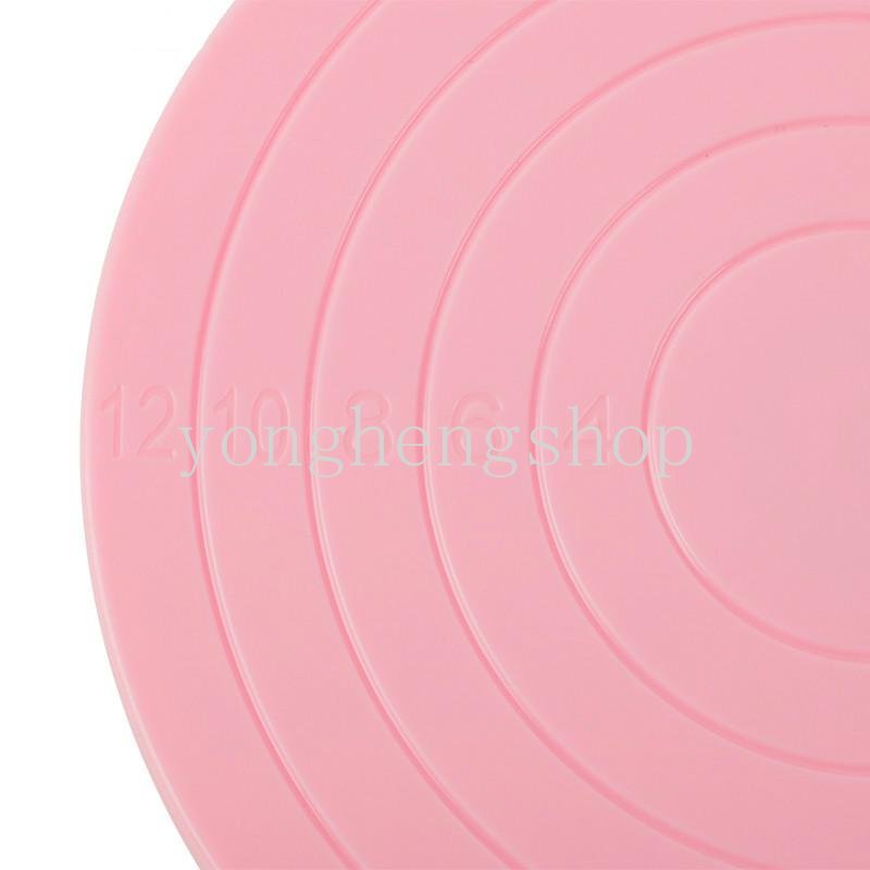 Cake Decorating Turntable Platform Meja Putar Putar Putar Bulat Dekorasi Kue Stand Plate Rotary Dengan Skala Alat Baking