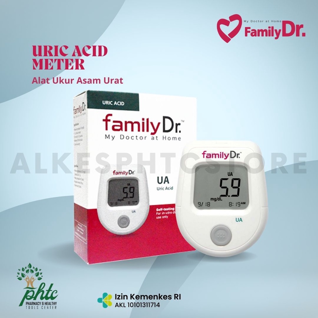 FamilyDR Alat Cek Asam Urat / Alat Test Asam Urat Family DR