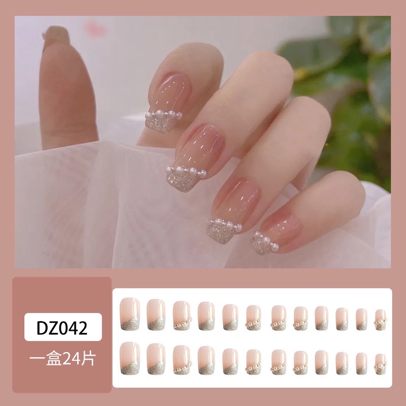Kuku Palsu 【A28，lem sticker】Nikah kuku Wedding False Nailart Pengantin Tangan
