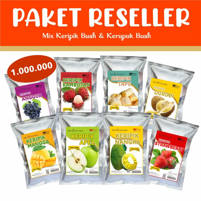 One Mandiri Sukses - Paket Reseller Keripik Buah dan Kerupuk Buah - Produk Asli Kota Batu Malang