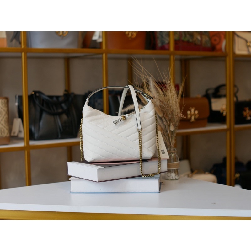 TB Kira Chevron Halfmoon Shoulderbag