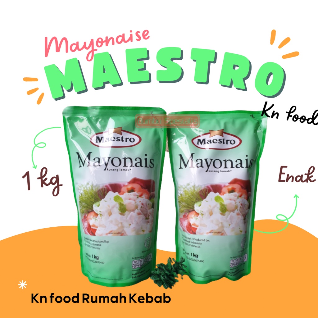 

Maestro Mayonaise 1Kg/ KEMASAN POUCH 1 KILO/MAYONES PALING BEST SELLER.