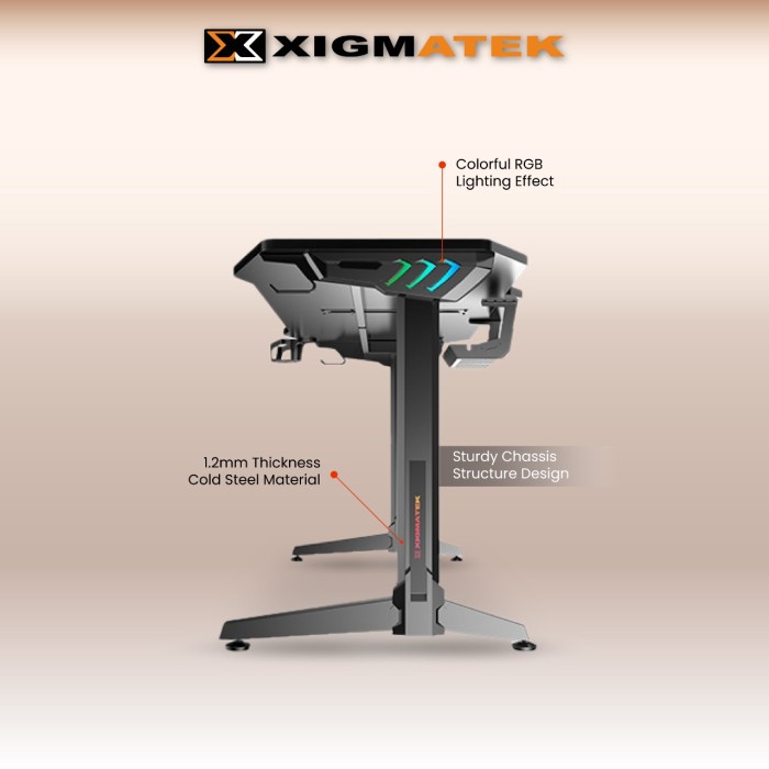 XIGMATEK TABLE GAMING APEX THREE - Meja GAMING XIGMATEK