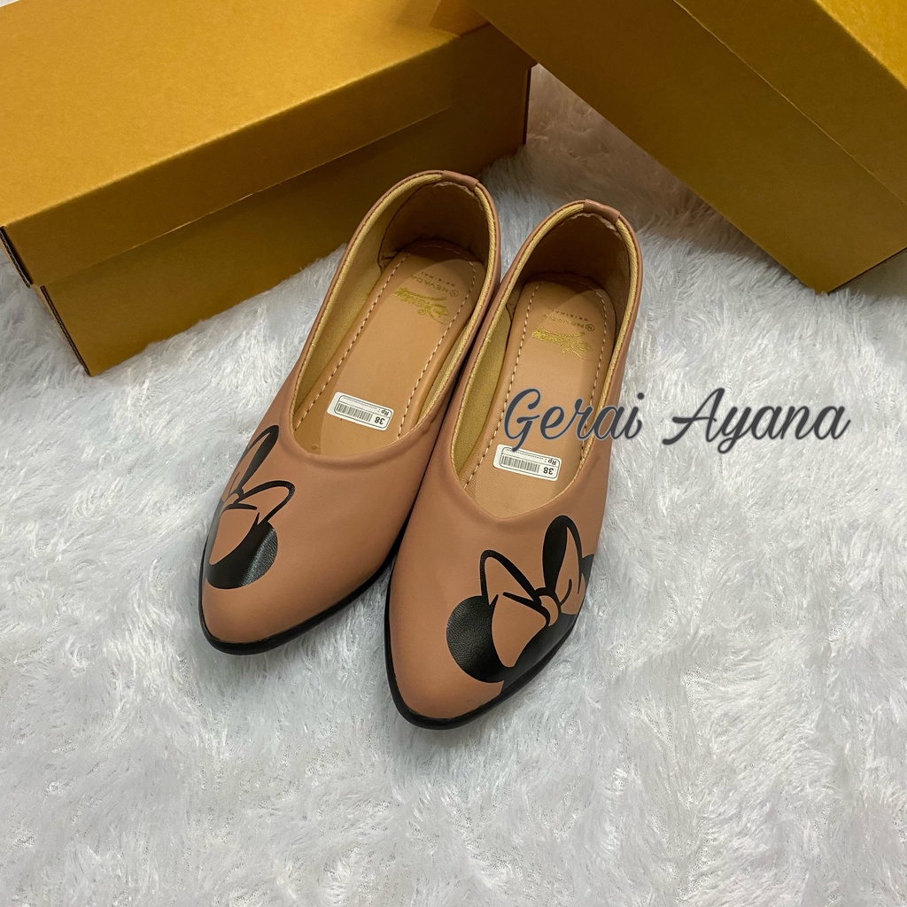 DISKON DAY! Sepatu Wanita Flatshoes Balet Nevada Sepatu Kerja Disney Mickey