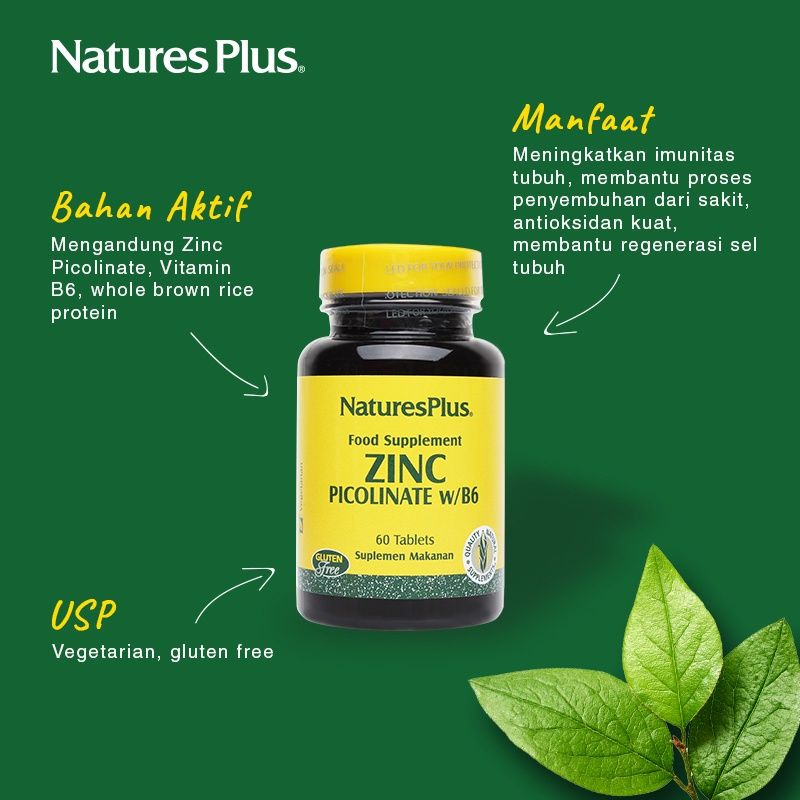 NATURE'S PLUS ZINC PICOLINATE 60's