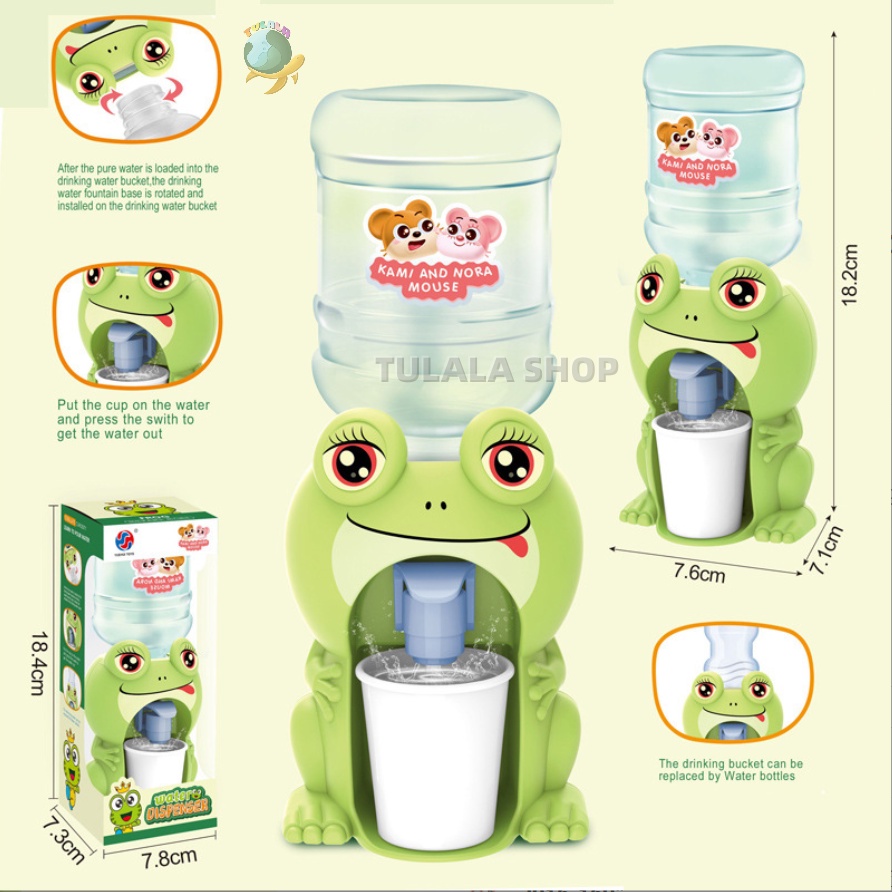 [TULALA SHOP]Mini Water Dispenser/Mainan Mesin Air/Mainan Anak Dispenser Air Galon Mini Portable Anak Air Minum Karakter Bebek Penguin Dispenser Anak
