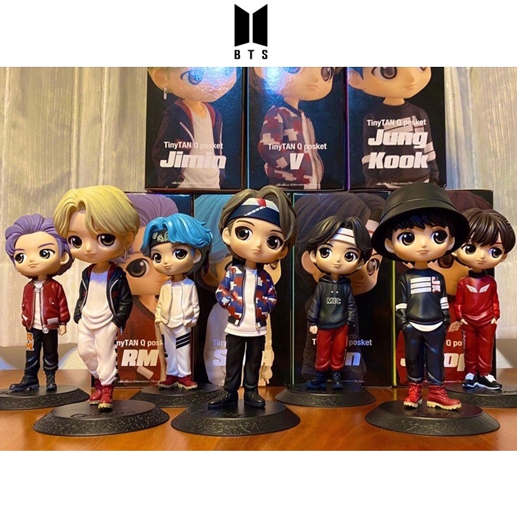 15cm KPOP BTS Doll Action Figure Model Mainan Dekorasi Meja ARMY Hadiah V / JK / JIN / SUGA / JIMIN