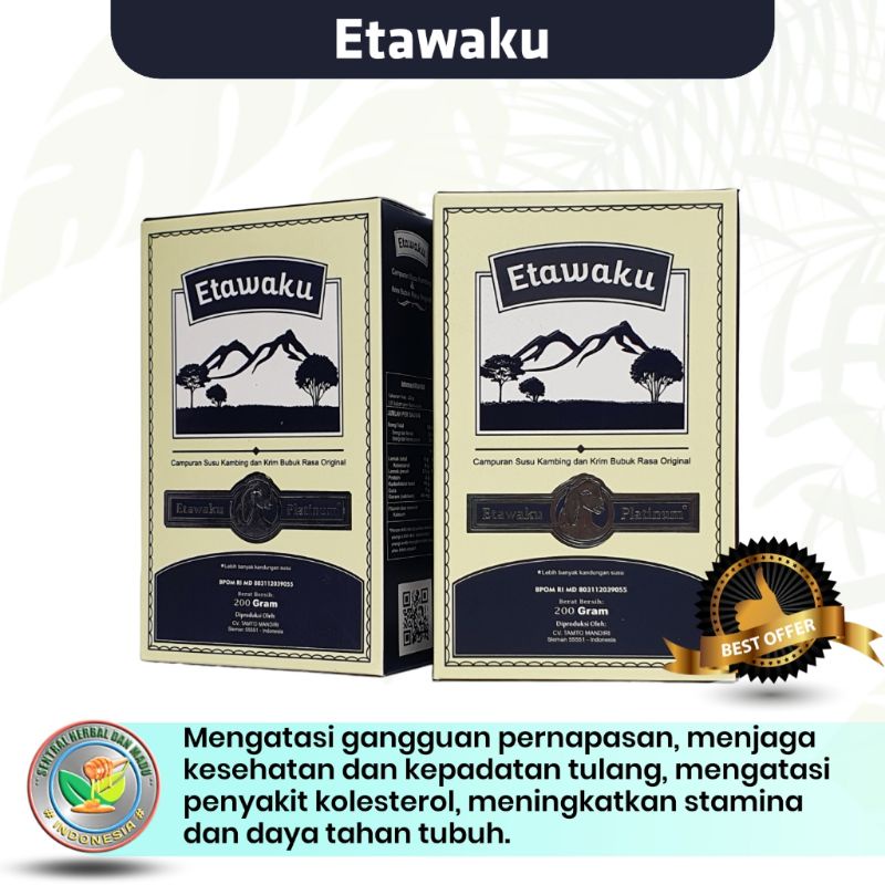 

Etawaku Platinum Susu Kambing Etawa Untuk Tulang Kuat Isi 200 Gram