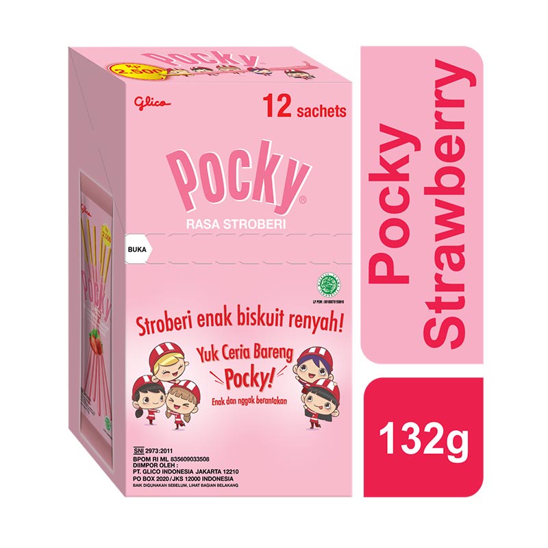 

Pocky Strawberry Stick Biscuit [11 g/ 12 sachet]