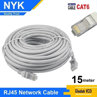 NYK Kabel Lan UTP Cat6E 15M Internet Ethernet Cable