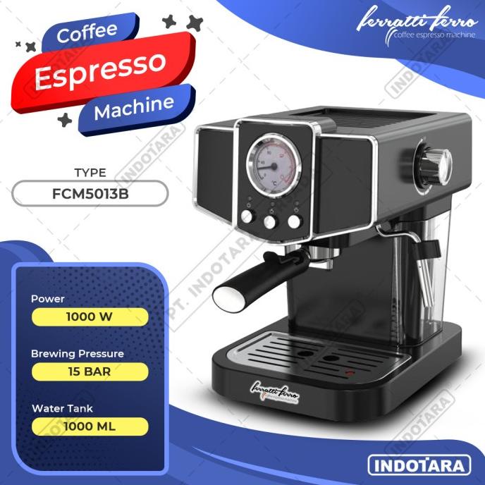 Mesin Kopi Espresso / Espresso Machine Ferratti Ferro FCM-5013B stok ada terus