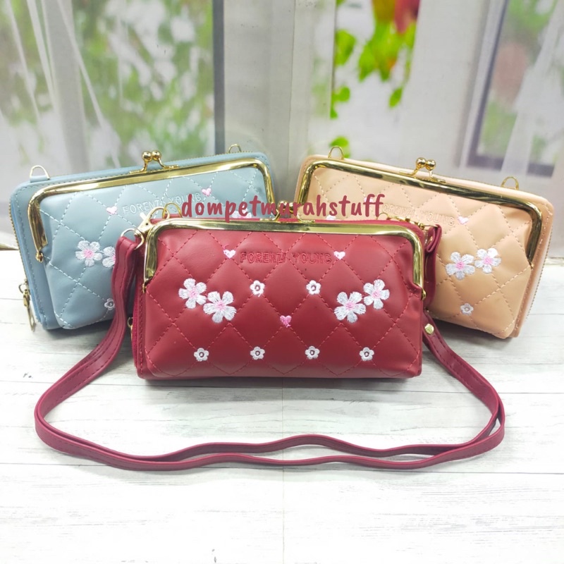 COD TAS HP SELEMPANG WANITA BORDIR BEHEL MODEL TIDUR