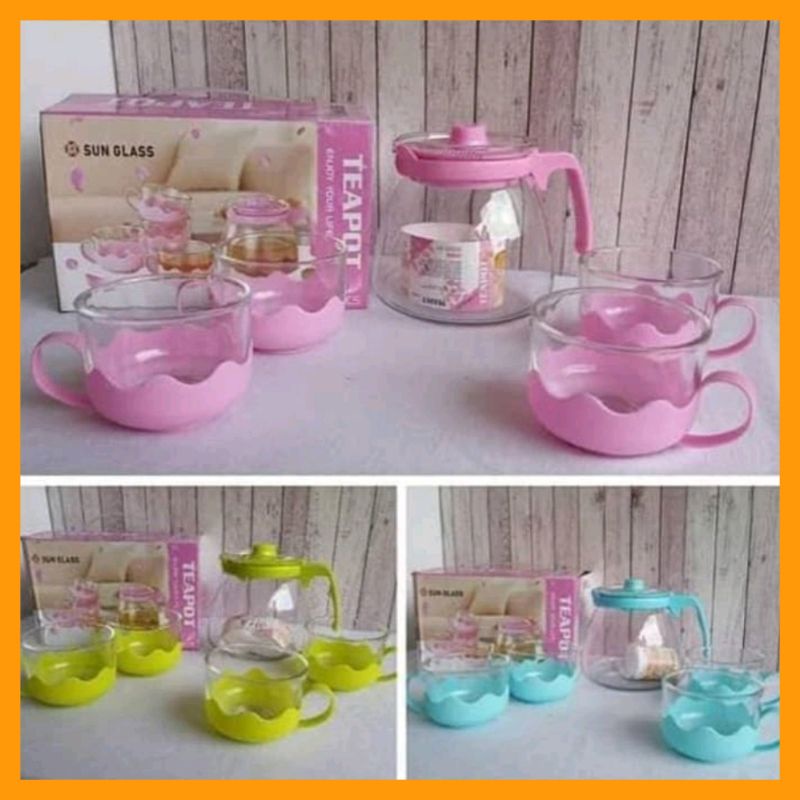 [COD] TEA POT SET PN094 - TEKO TEH SIAP SAJI