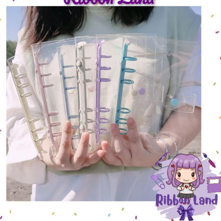 

[KODE PRODUK YFRNR4286] Binder A5 A6 Cover PVC Transparan Notebook Diary Besi Warna Colour Binder Premium 6 Ring