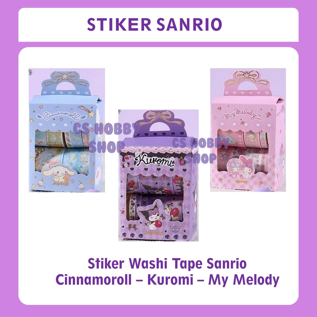 

Washi Tape Sanrio 10 pcs Cinnamoroll My Melody Kuromi