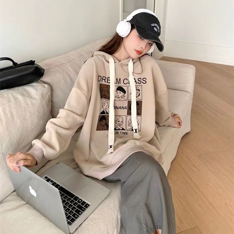 Sweater Hoodie Pria Wanita DREAM CLASS Jacket Oversize Oufit Daily Kasual Ala Korean Kekinian