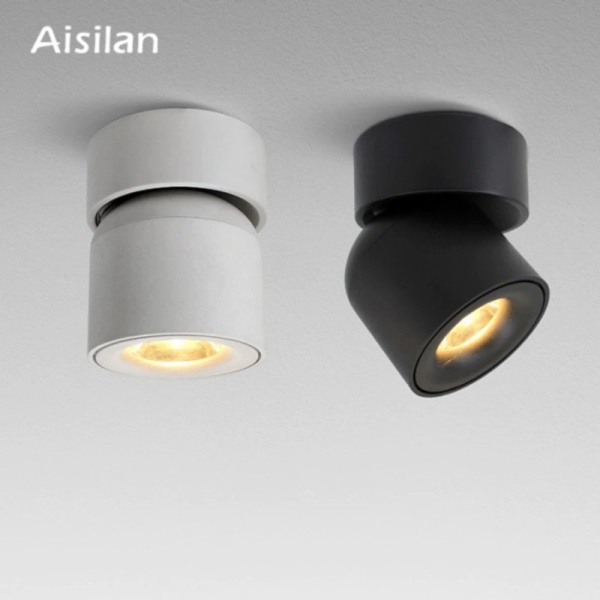 

Promo Lampu LED Spotlight Nordic Mounted Adjustable Angle 7W 4000K - Black Diskon