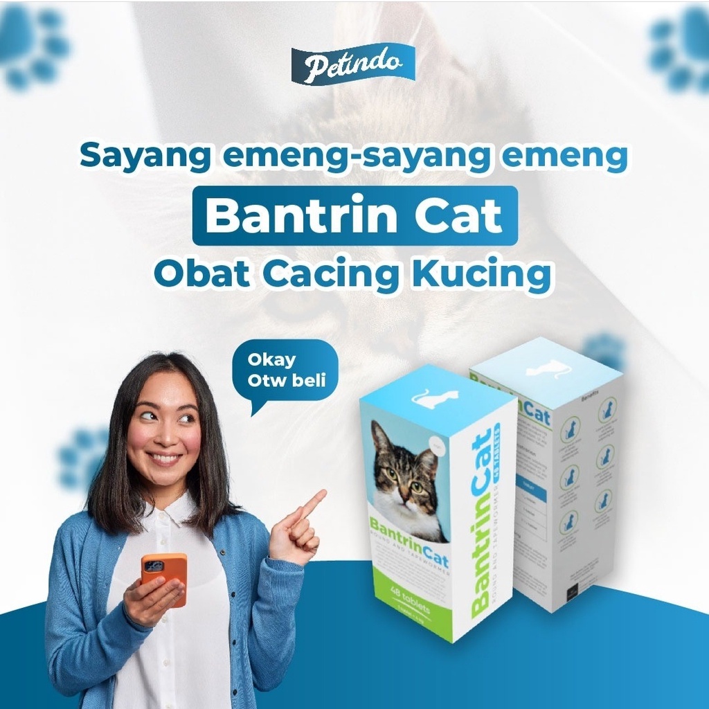 Bantrin cat obat cacing kucing tablet