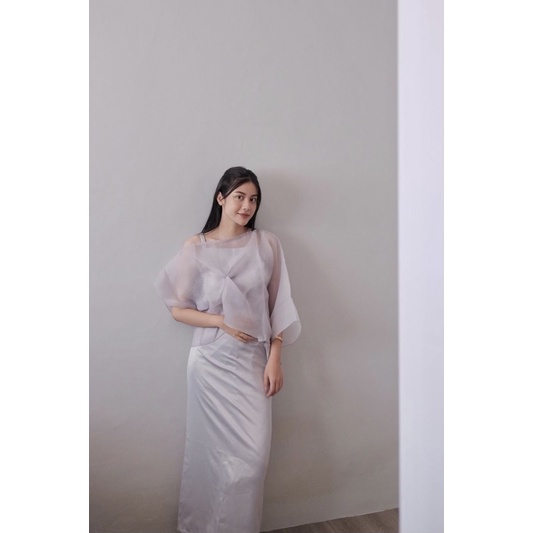 Hyuna Set by NAMÈLIS - READY SUDAH SATU SET Bahan Organza Satin untuk Kondangan Pesta Wisuda Bridesmaid Dress