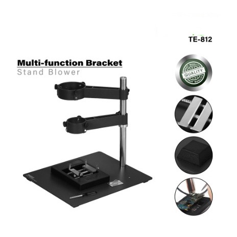 TELIJIA TE-812 Dudukan Gagang Blower Besar Kecil Ragum PCB - Dudukan Solder Uap - Stand Gagang Blower - Alat Tambahan Blower - Ragum PCB