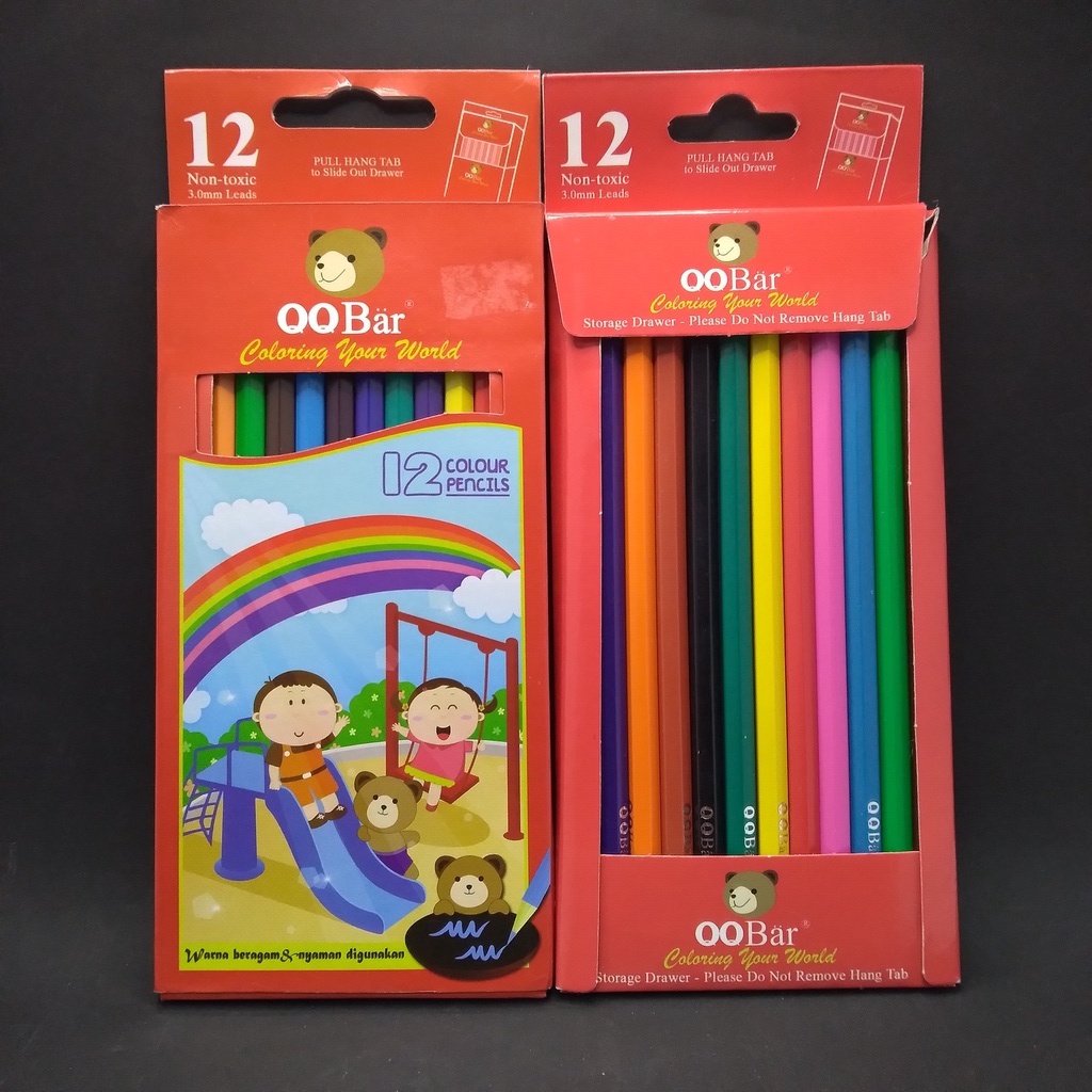 

PENSIL WARNA QQ BAR 12 WARNA