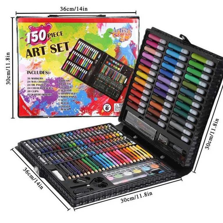 

[PRODUK 8BD0R] Crayon Set 150pcs / Krayon Mewarnai Anak 150pcs / Pensil Warna Set 150pcs JVK