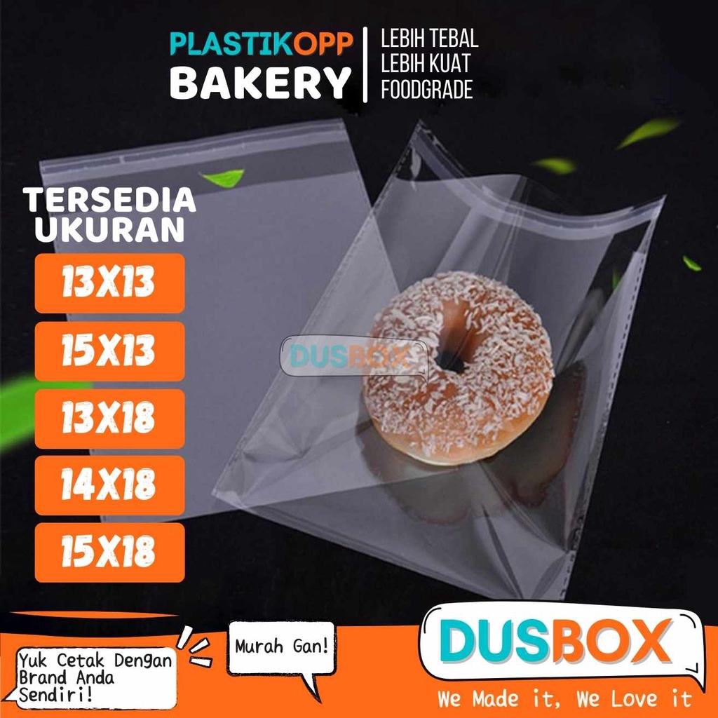 Jual Plastik Opp Bakery Kemasan Roti Plastik Roti Opp Roti Opp Makanan Plastik Lem Roti 4282