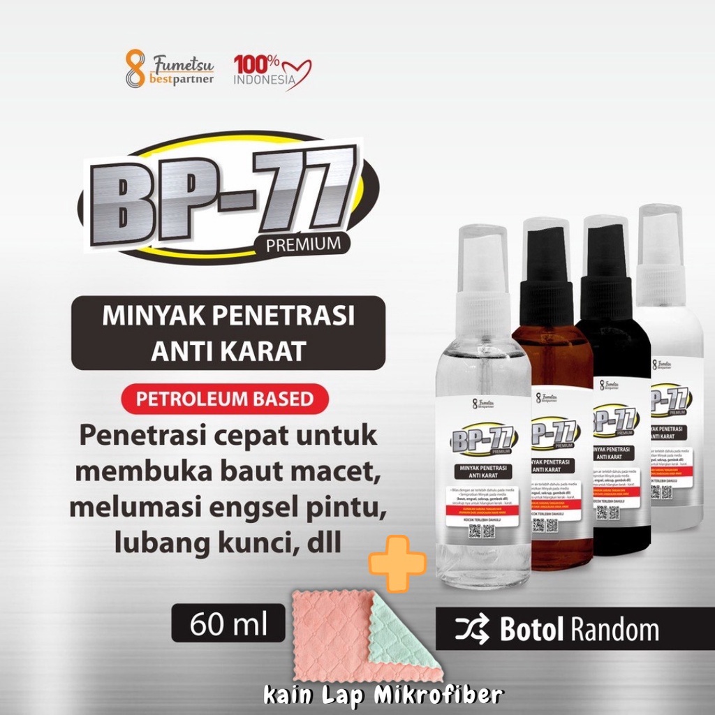 BP-77 Minyak Penetrasi Melumasi Engsel Anti Karat Pintu,Lubang Kecil Kemasan 60Ml Spray
