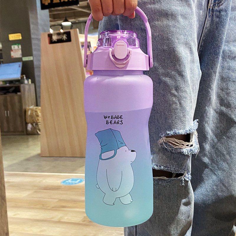 Botol Minum Motivasi Botol Minum Viral Botol Minum 2000ml / 2 Liter Botol Minum Waktu Botol Minum Kantoran Gym Anak Sekolah Hangout Botol Minum Unik Botol Minum Jumbo Tumblr Air Tanda Waktu