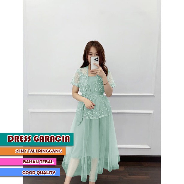 PROMO DRES GRICIA KIVORINA CARDI 2 IN 1TERBARU/DRES NATAL GOOD QUALITY