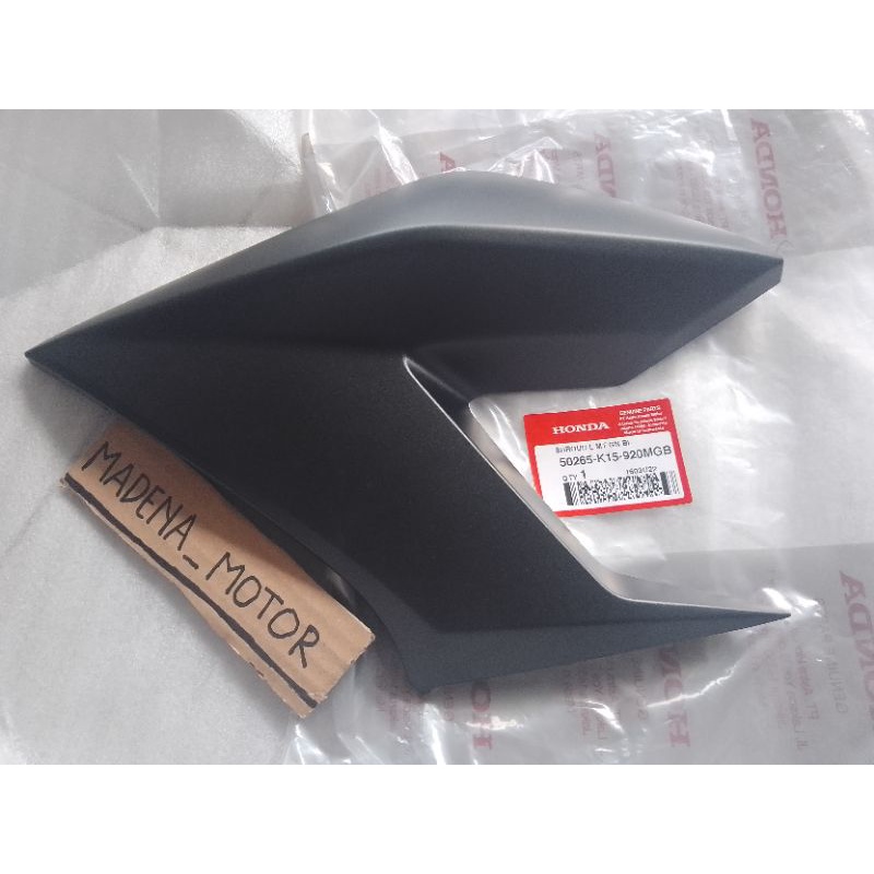 Cover sayap tangki kiri atau Shroud L Hitam Raptor Black Honda New CB150R StreetFire K15G ORIGINAL 5