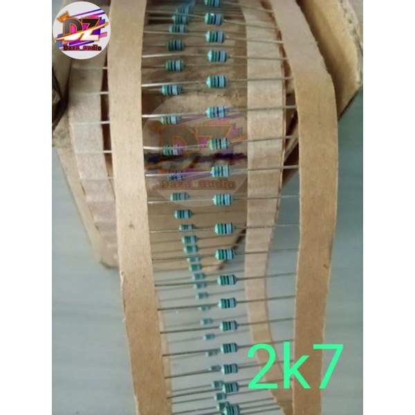 100pcs Resistor 2k7 1/4w bodi 1/8 original