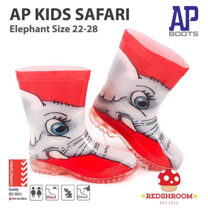 Sepatu Boot Anak AP BOOTS SAFARI Elephant - Sepatu Boot Karet