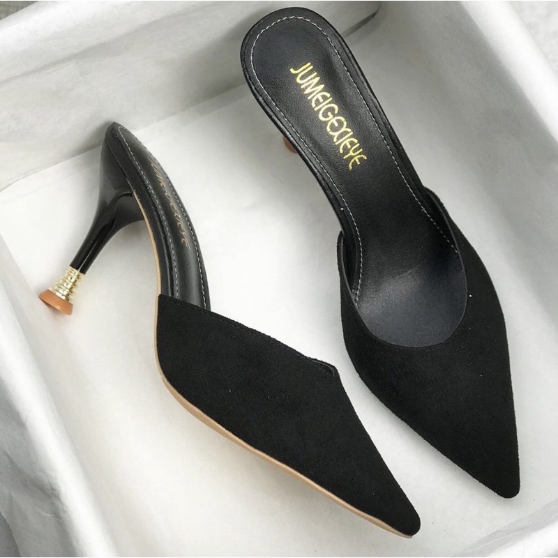 Heelsslop Sh6 sendal wanita import realpict