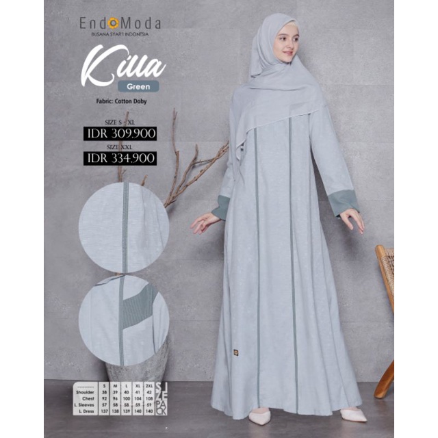 Endomoda Killa ori Gamis katun dobby premium