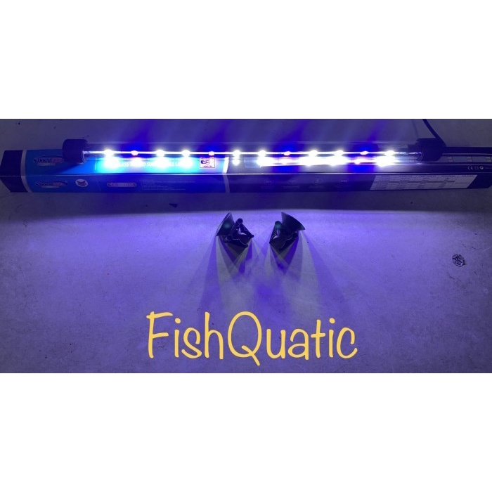 Lampu LED Aquarium SAKKAI PRO T4 2 Baris 100 cm Lampu Murah 100cm 30W - BIRU PUTIH LED VIEW AQUARIUM