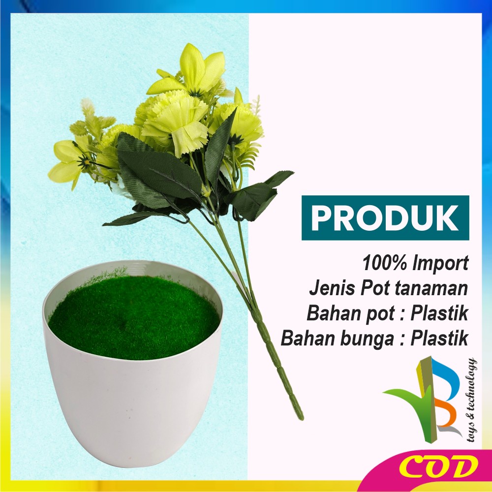 RB-C682 C684 Pot Tanaman Bunga Lily Artificial Dekorasi Rumah / Tanaman Hias Plastik Pot Bunga Hias Bunga Artifisial Dekorasi