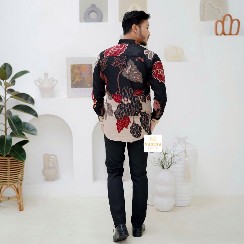 Kemeja Batik Pria Slimfit Eksklusif Batik Modern Batik Seragam Kantor