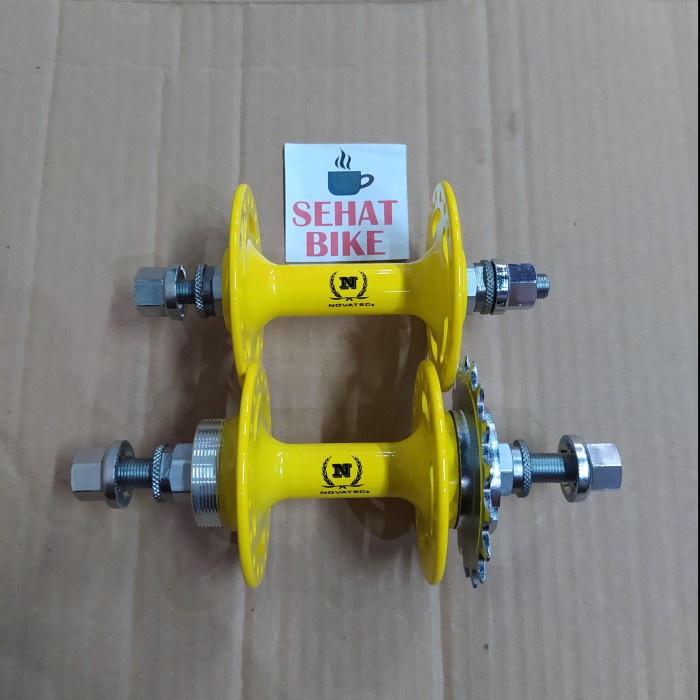 HUB SINGLE SPEED NOVATEC YELLOW LUBANG 36 17T DOLTRAP SEAL BEARING