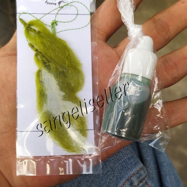 {PAKET HEMAT} Lumut Palsu Umpan Mancing Lumut Tiruan Cabang 1 2 3 - cabang || Essen + Umpan Lumut Ti