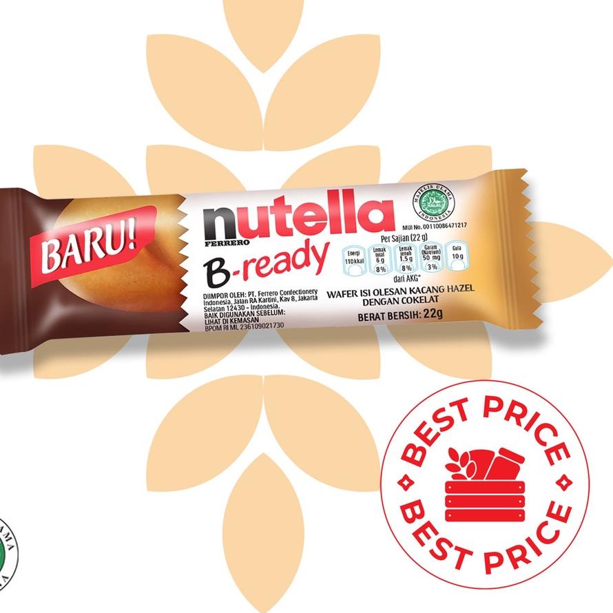 

3NY⋆ NUTELLA - BREADY/ B-READY HAZELNUT CRISPY WAFER (6 PCS) - 132 GR Terlaku