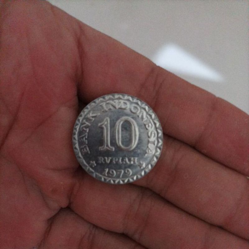 Uang Koin Kuno 10 (Sepuluh) Rupiah tahun Emisi 1979