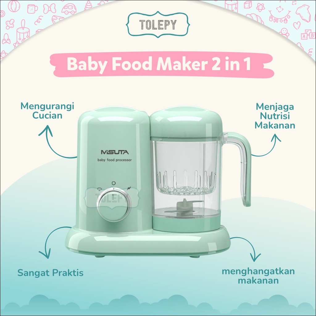 Baby Food Maker 2 in 1 Baby Food Maker Pembuat Makanan Bayi Food Processor Bayi