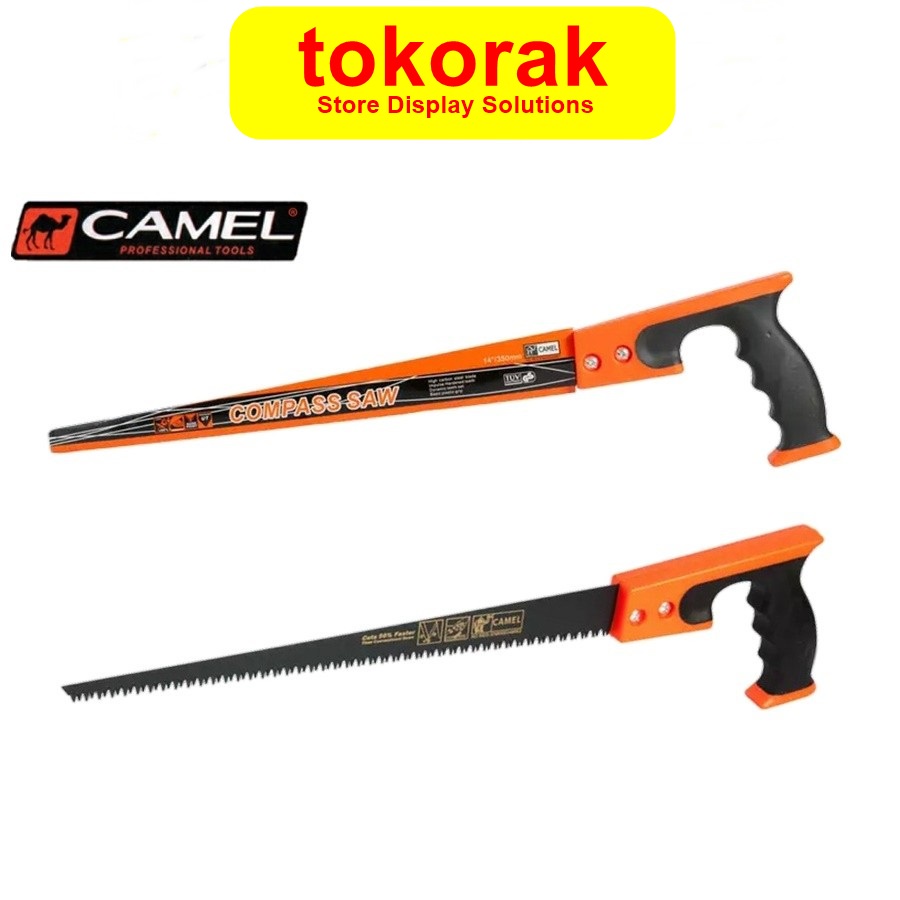 GERGAJI KAYU LANCIP 14 INCH CAMEL GERGAJI KOMPAS COMPASS SAW TEFLON