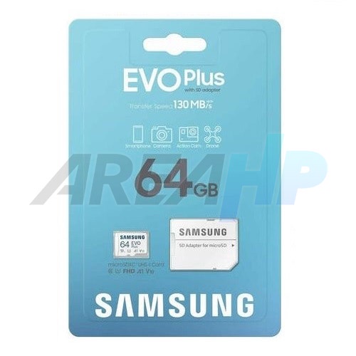 Samsung 64GB 64 GB Evo Plus + 130 mb/s Micro SD SDXC Card A1 U1 V10