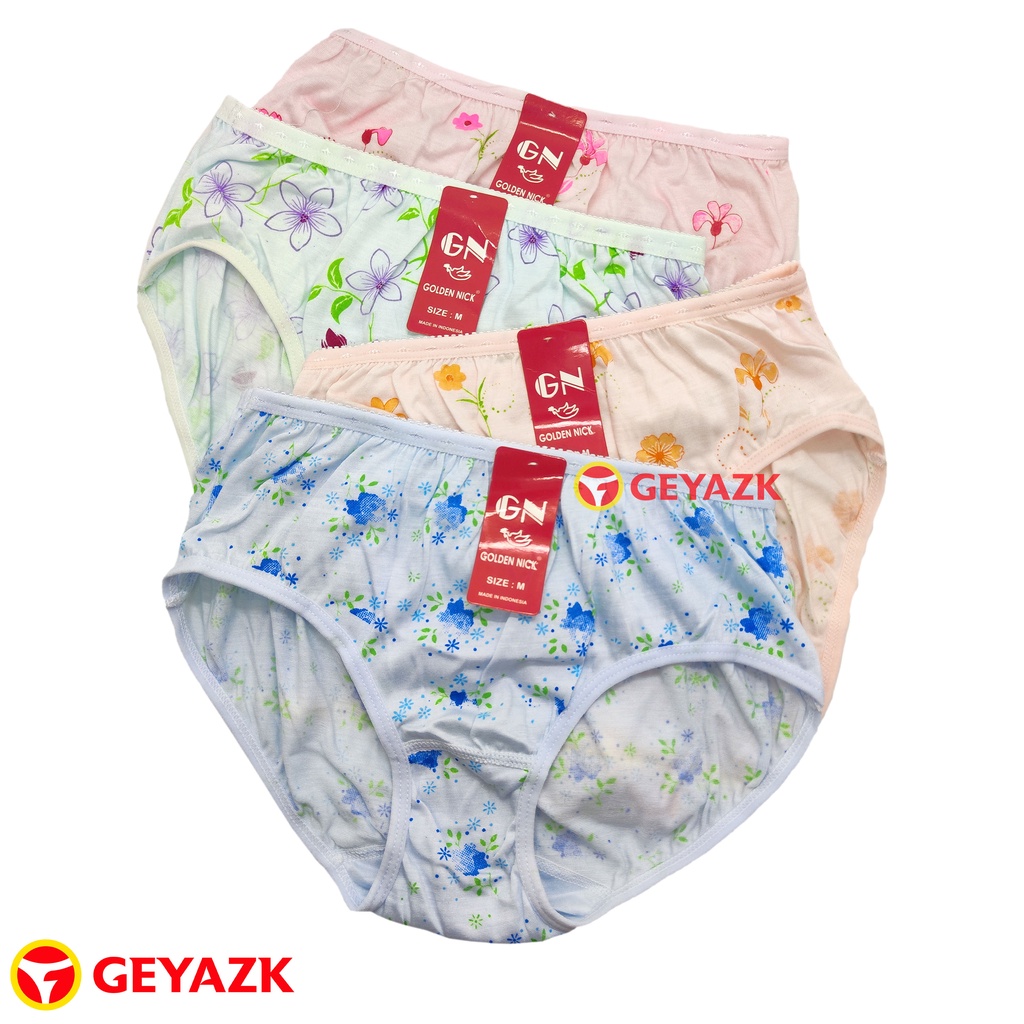 Celana Dalam Perempuan Motif Bunga 3Pcs Pakaian Dalam Wanita Murah Bagus