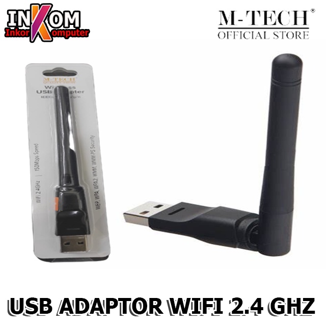 WIFI WIRELESS ADAPTER M TECH ANTENA 2.4Ghz BISA UNTUK SET TOP BOX